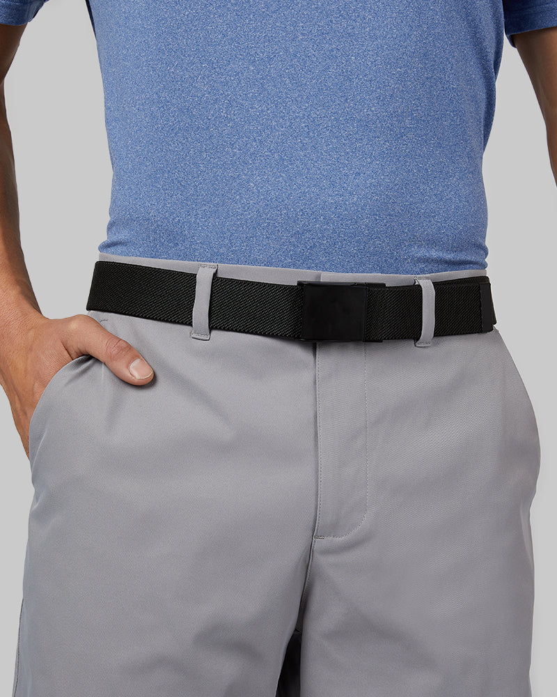 32 Degrees Men's Reversible Stretch Belt - Flexible Woven Belt with Metal Buckle - NAVY/BLACK