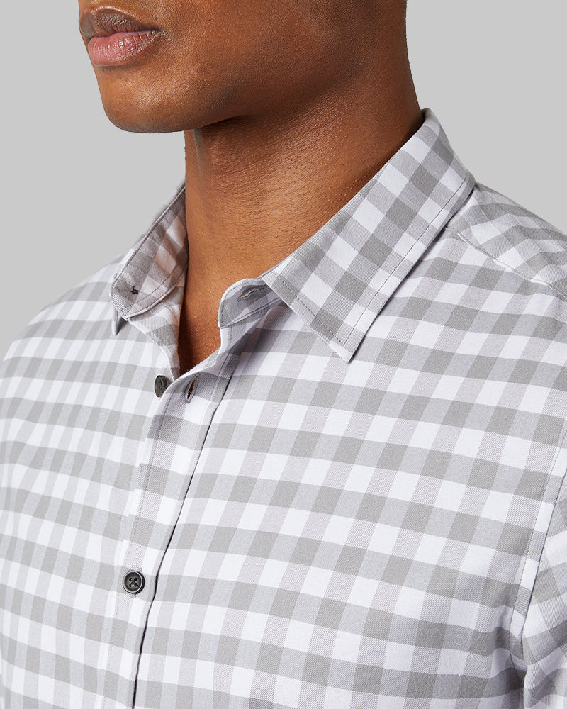 MEN'S SOFT PLAID LONG SLEEVE BUTTON-UP