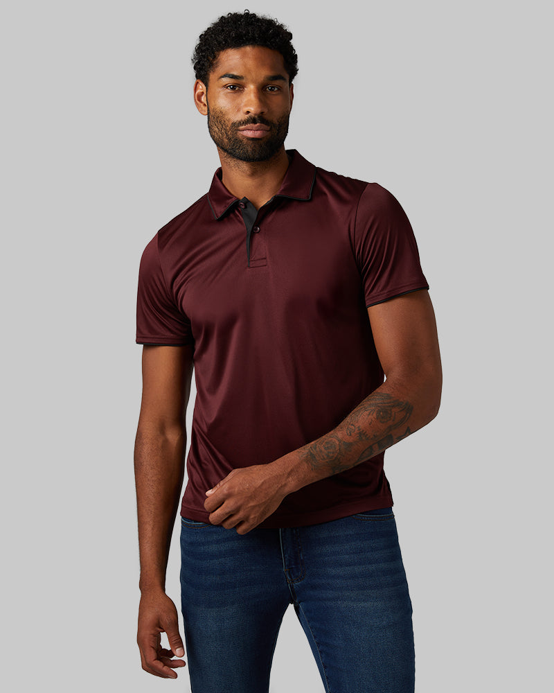 MEN'S STRETCH FLOW TIPPED POLO