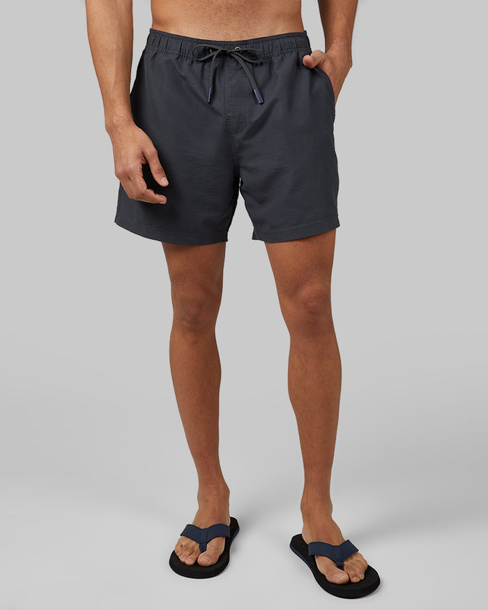 32 Degrees Iron _ Men's 6-Inch swim short {model: Beau is 6'2", wearing size M}{bottom}{right} {bottom}{right}