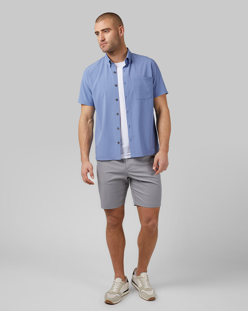 MEN'S CASUAL SHORT SLEEVE DRESS SHIRT