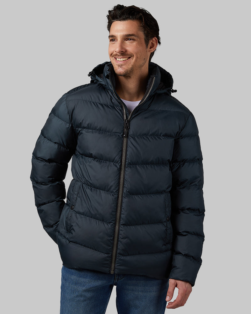 32 Degrees Men's Microlux Heavy Puffer Jacket (Dark Storm)
