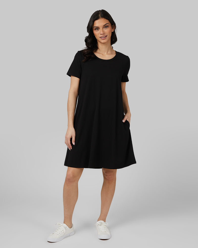 32 Degrees Women's Soft Knit Pocket Dress BIJOU BLUE / M