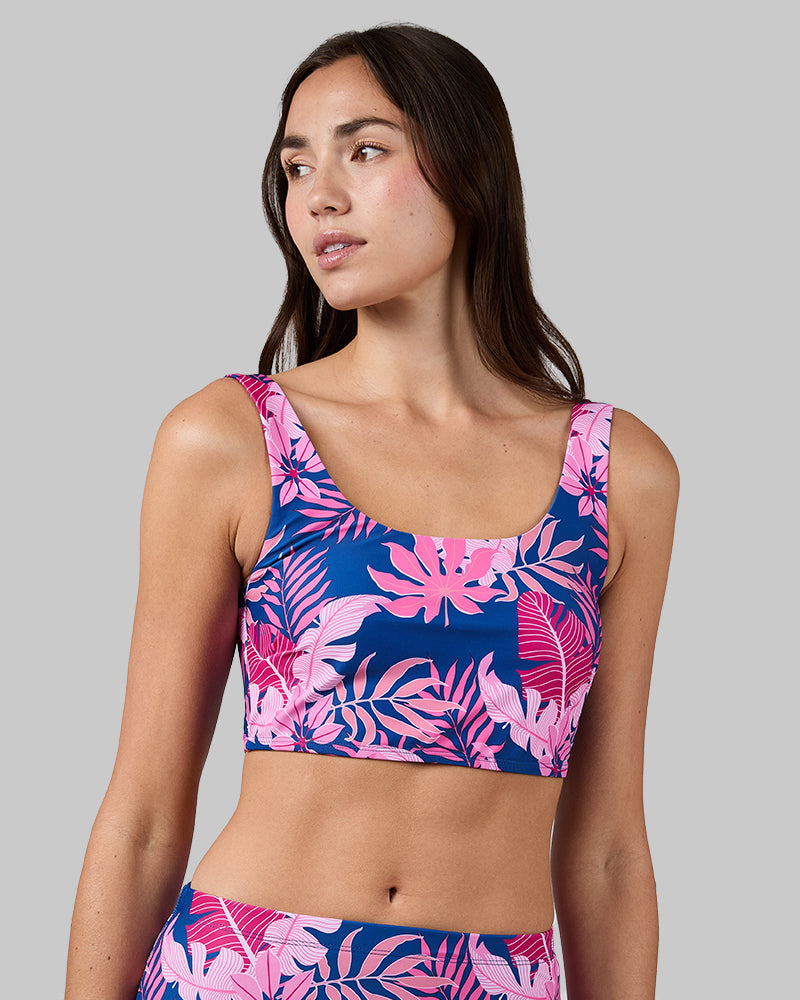 32 Degrees Women's Bikini Swim Top (Pink Summer Forest)