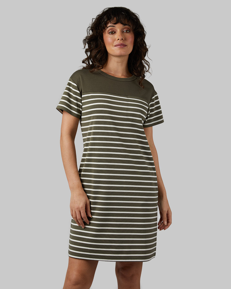 32 Degrees Military Oliva/ Off-white strips Women