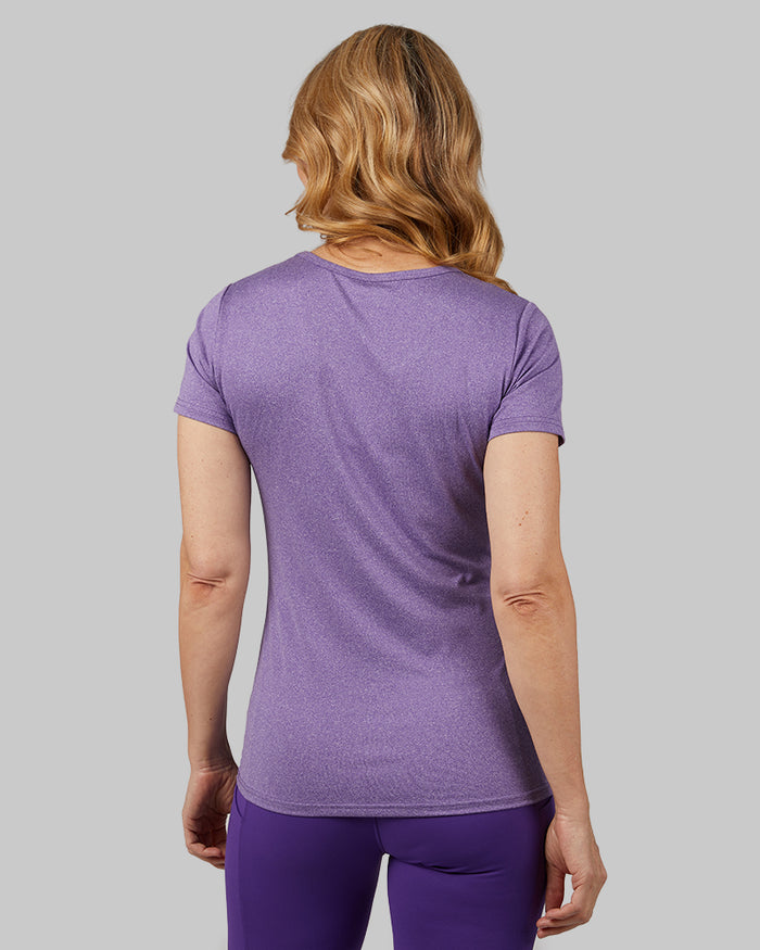 32 Degrees Royal Purple _ Women's Cool Fitted T-shirt {model: Julie is 5'9.5 and size 4 wearing size S}{bottom}{right} {bottom}{right}