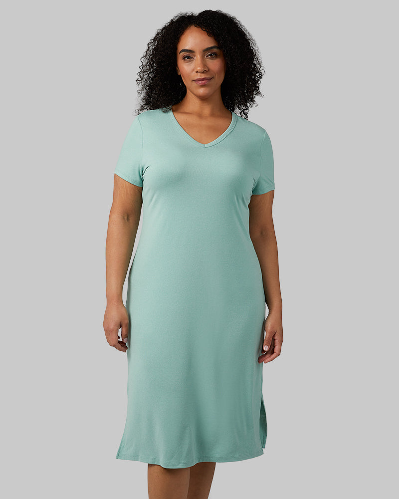 cooling dress for women Women's Cool T-Shirt CANTON HEATHER / L LowStock:43732124663859 Chic Off-Shoulder Blue Short highlighting an enviable body Style:N86G4101