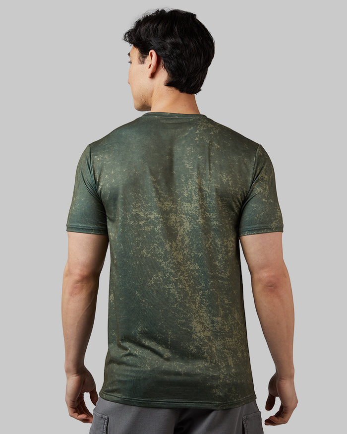 32 Degrees Oregano Tie Dye _ Men's Cool Printed Classic Crew T-shirt {model: Warwick is 6'1", wearing size M}{bottom}{right} {bottom}{right}