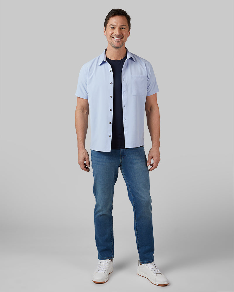 Men's Casual Short Sleeve Dress Shirt