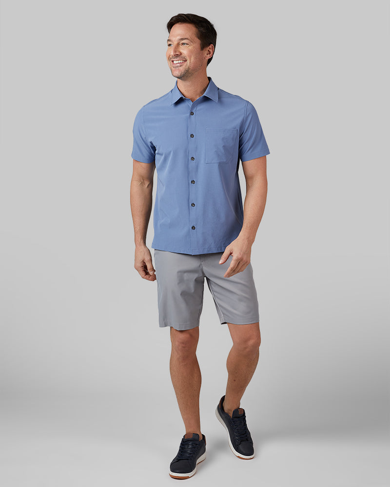 Men's Casual Short Sleeve Dress Shirt