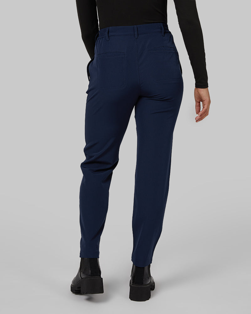 32 Degrees Hero Navy _ Womens Stretch Woven Pant {model: Alexis is 5