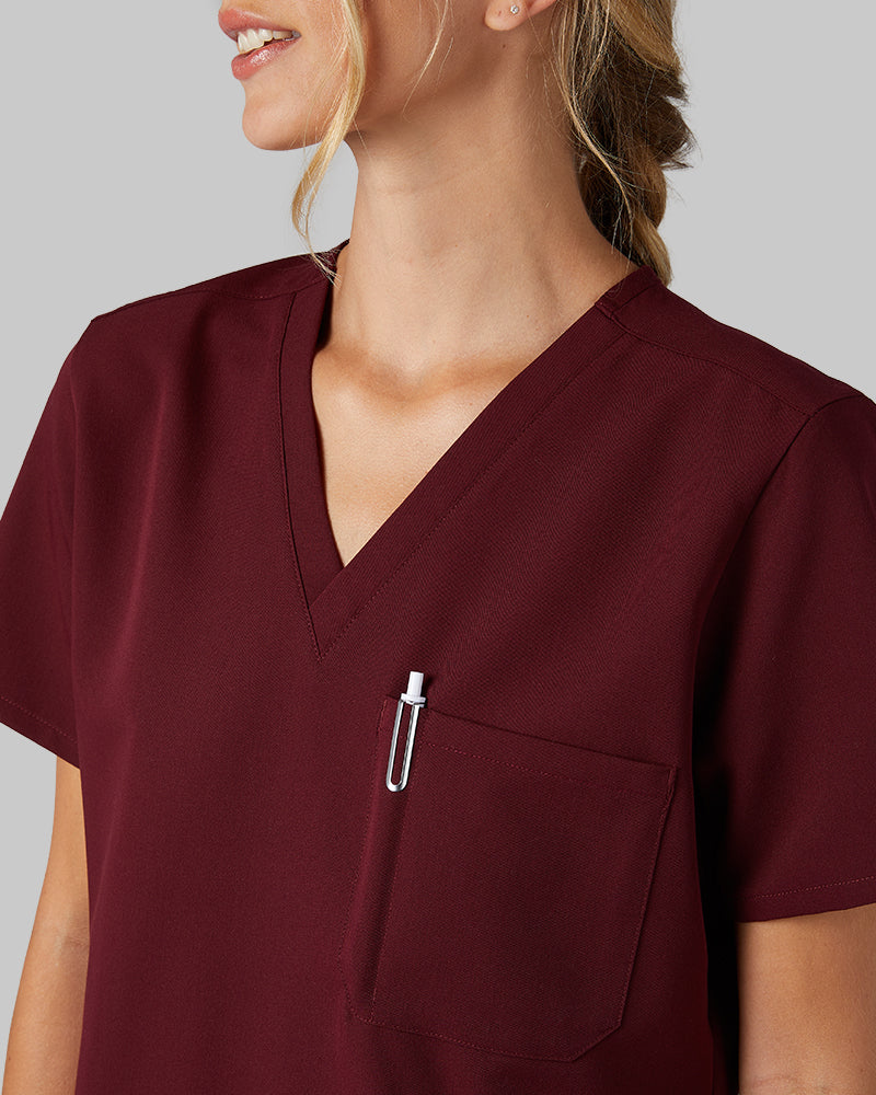 WOMEN'S 1-POCKET V-NECK SCRUB TOP