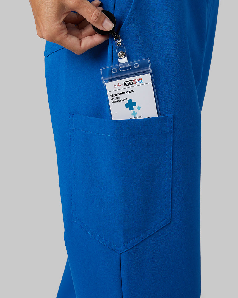 32 Degrees Royal _ Womens Cargo scrub Jogger {model: Colby is 5