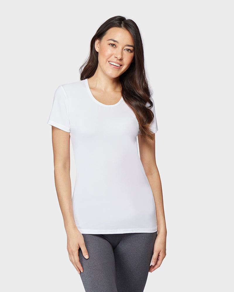 3 Pack 32 Degrees Women's Cool Fitted T-Shirt - Latigo Bay Space Dye -  Medium