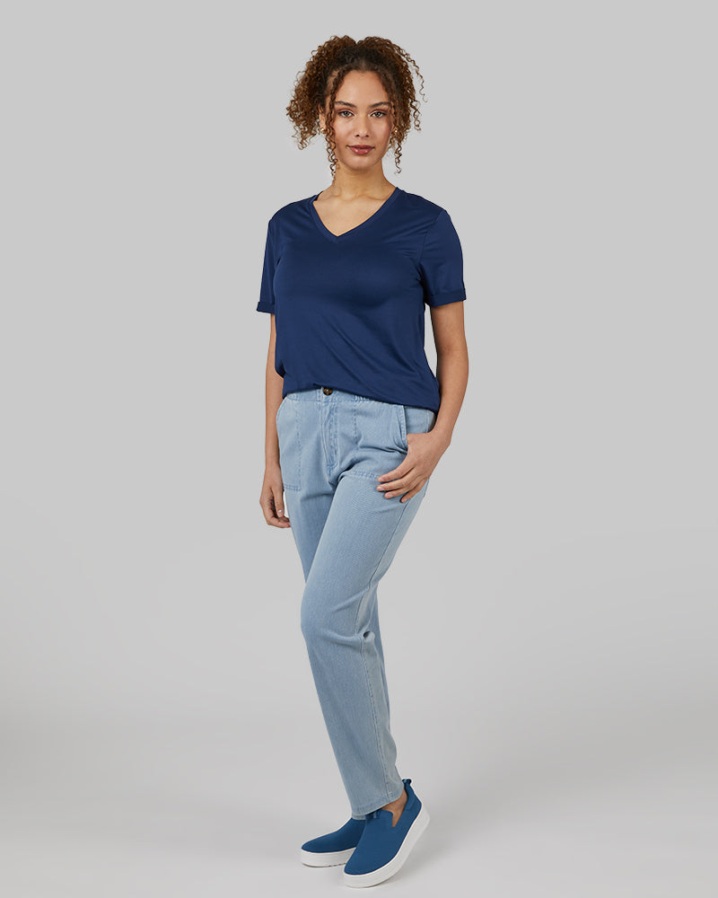 売れ筋商品|||クドルドッズ Tシャツ トップス レディース Elbow-Length Moisture Wicking Sleep T-Shirt Navy Celestial Cuddl Duds Elbow-Length Moisture Wicking Sleep T-Shirt - Macy's