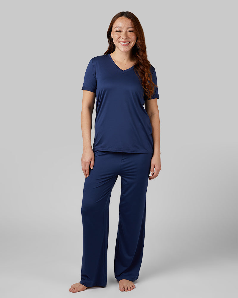 ladies night dress pants t shirt 32 Degrees Women's Cool Relaxed Sleep T-Shirt - Moisture Wicking Pajama Tee