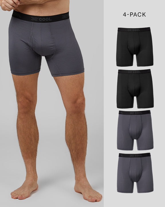 MEN'S 4-PACK ACTIVE MESH BOXER BRIEF